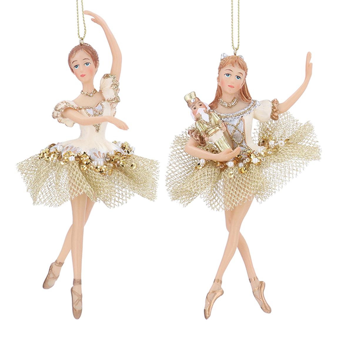 Set of 2 Cream Clara/Sugarplum Fairy Decorations main product photo