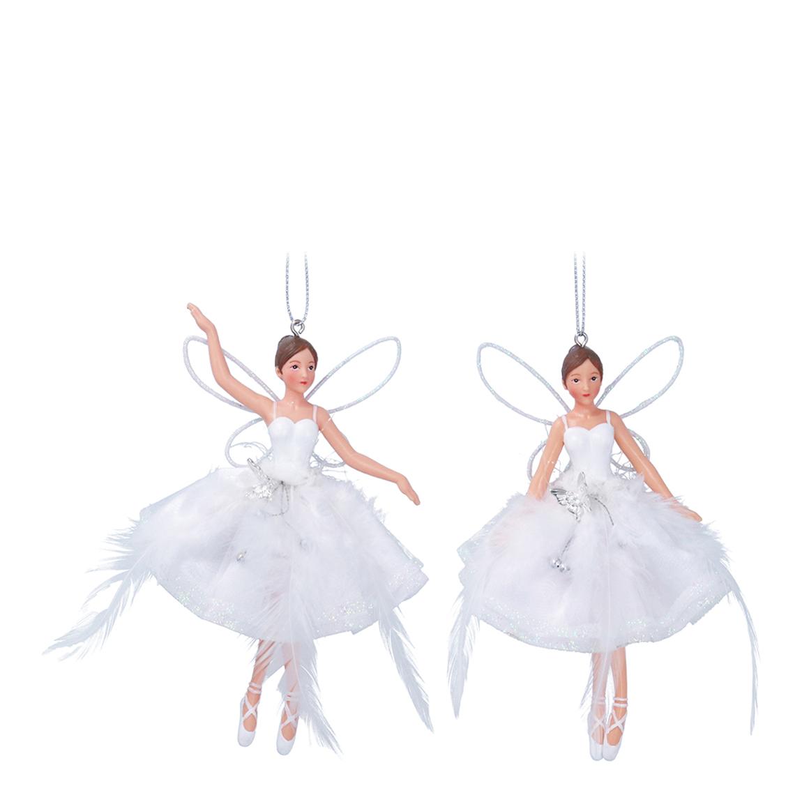 Set of 2 White Fairy Decorations main product photo