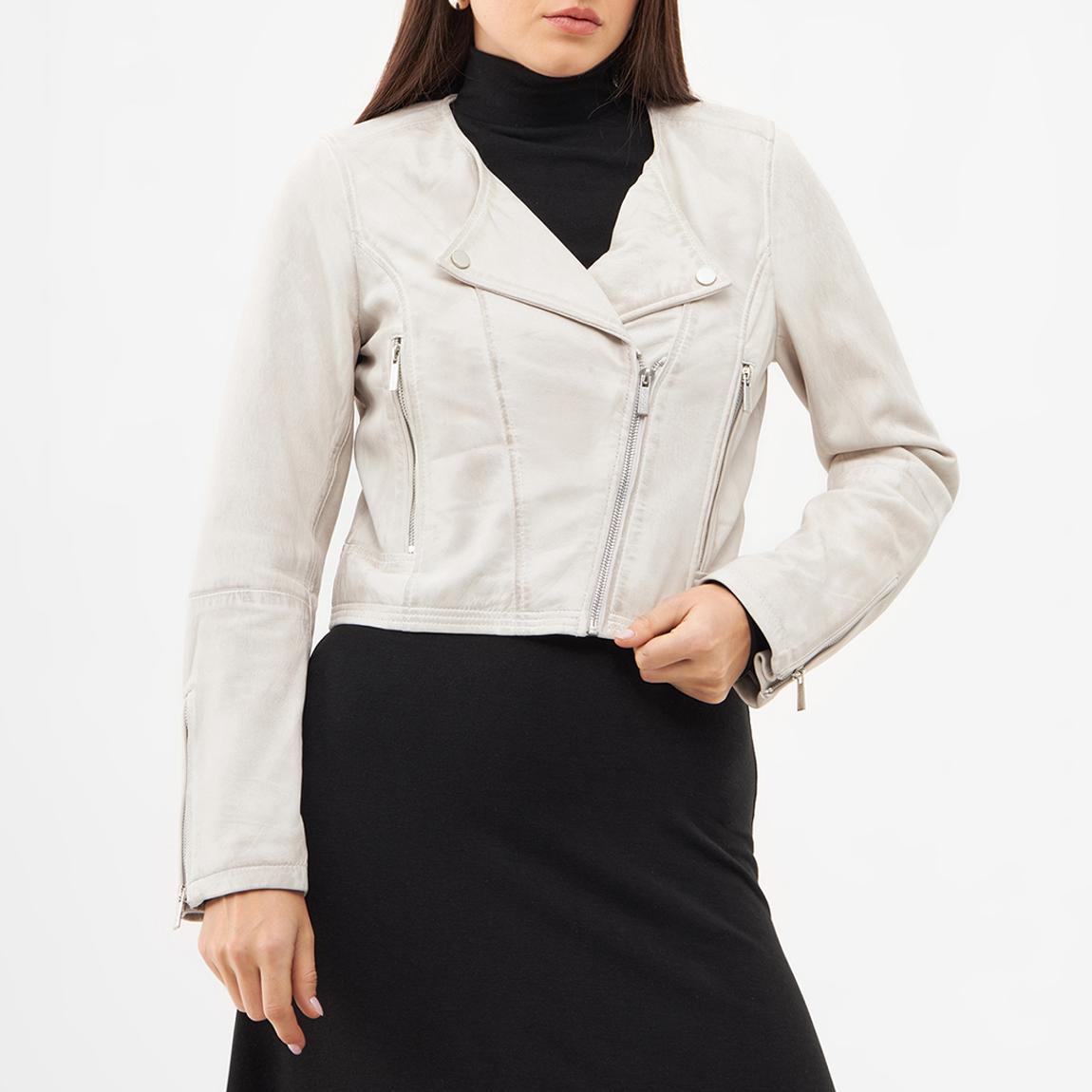 Off White Greta Zip Leather Biker Jacket main product photo