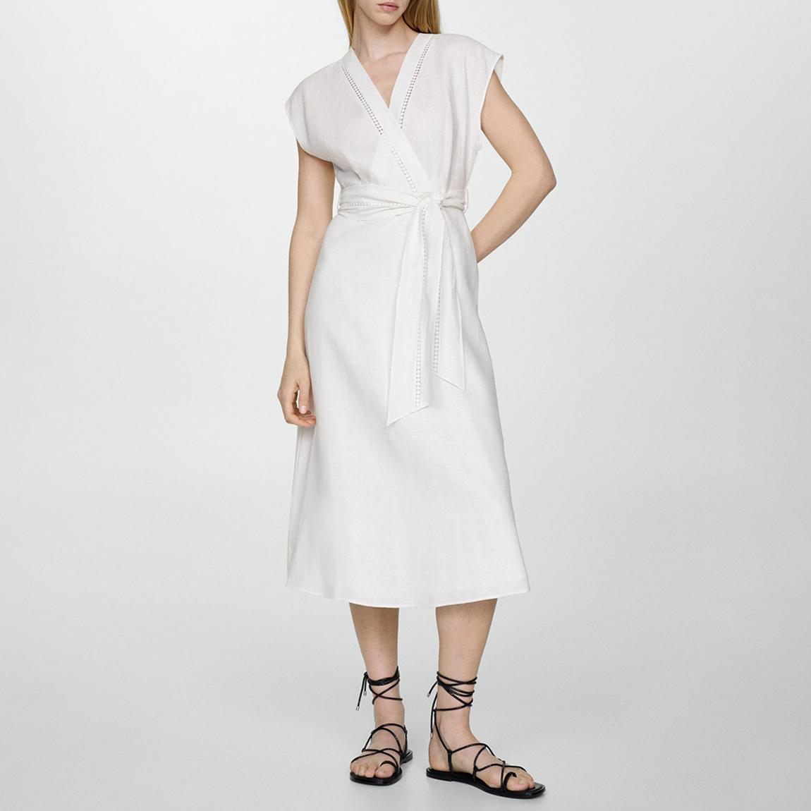 white linen eyelet dress Women's White Eyelet Dress