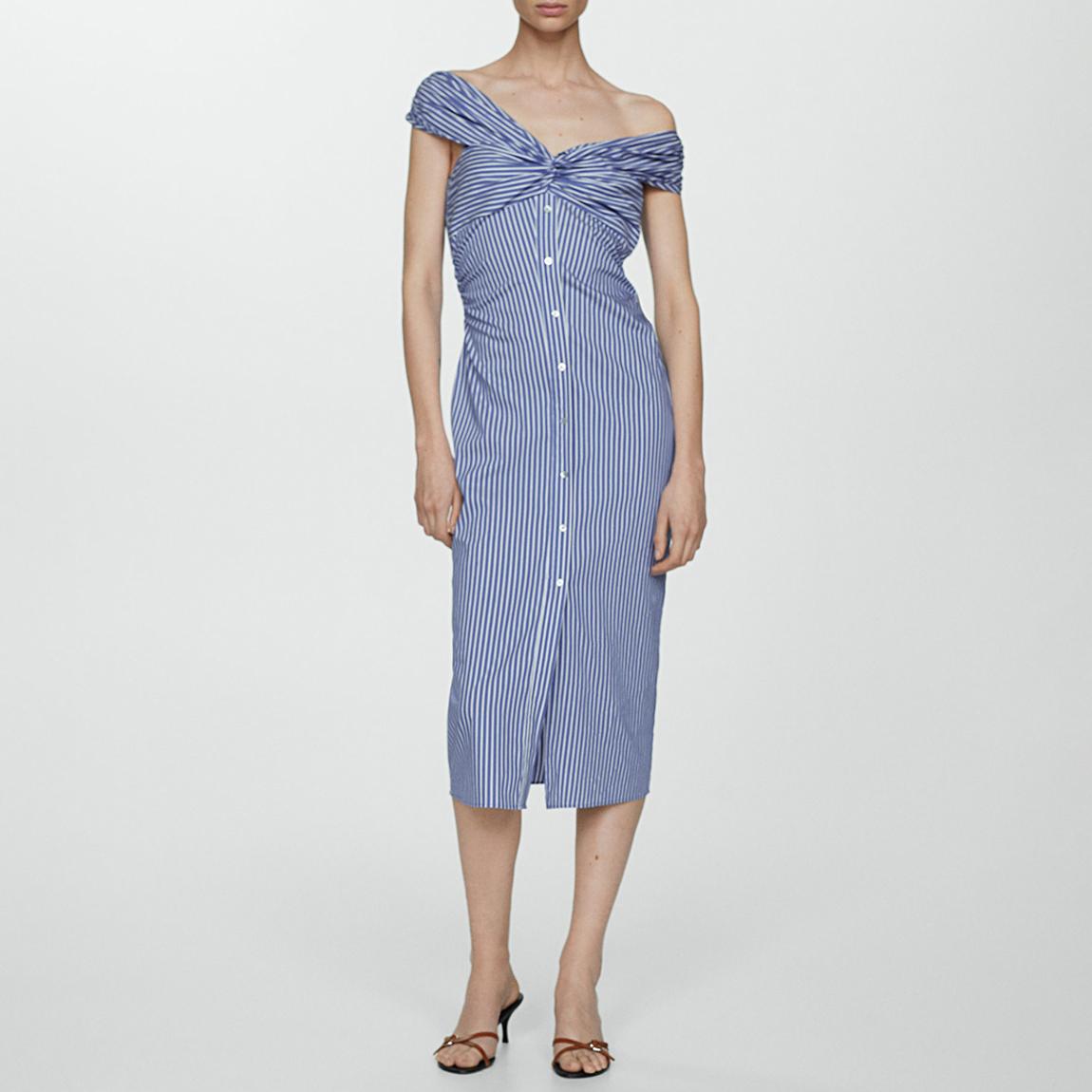 Sky Blue Striped Dress main product photo