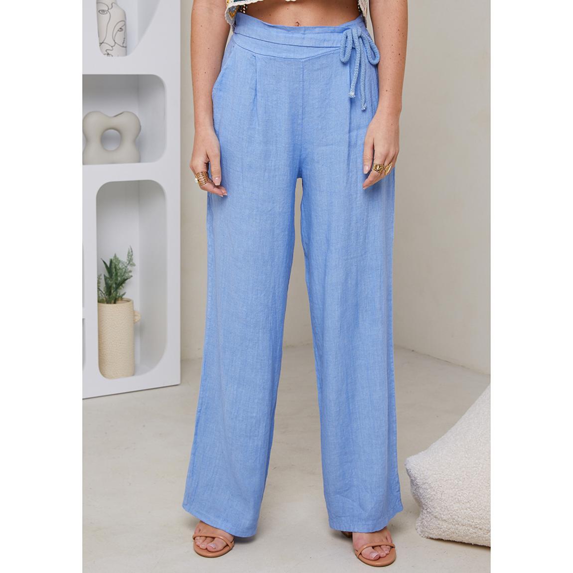 Indigo Linen Trousers main product photo
