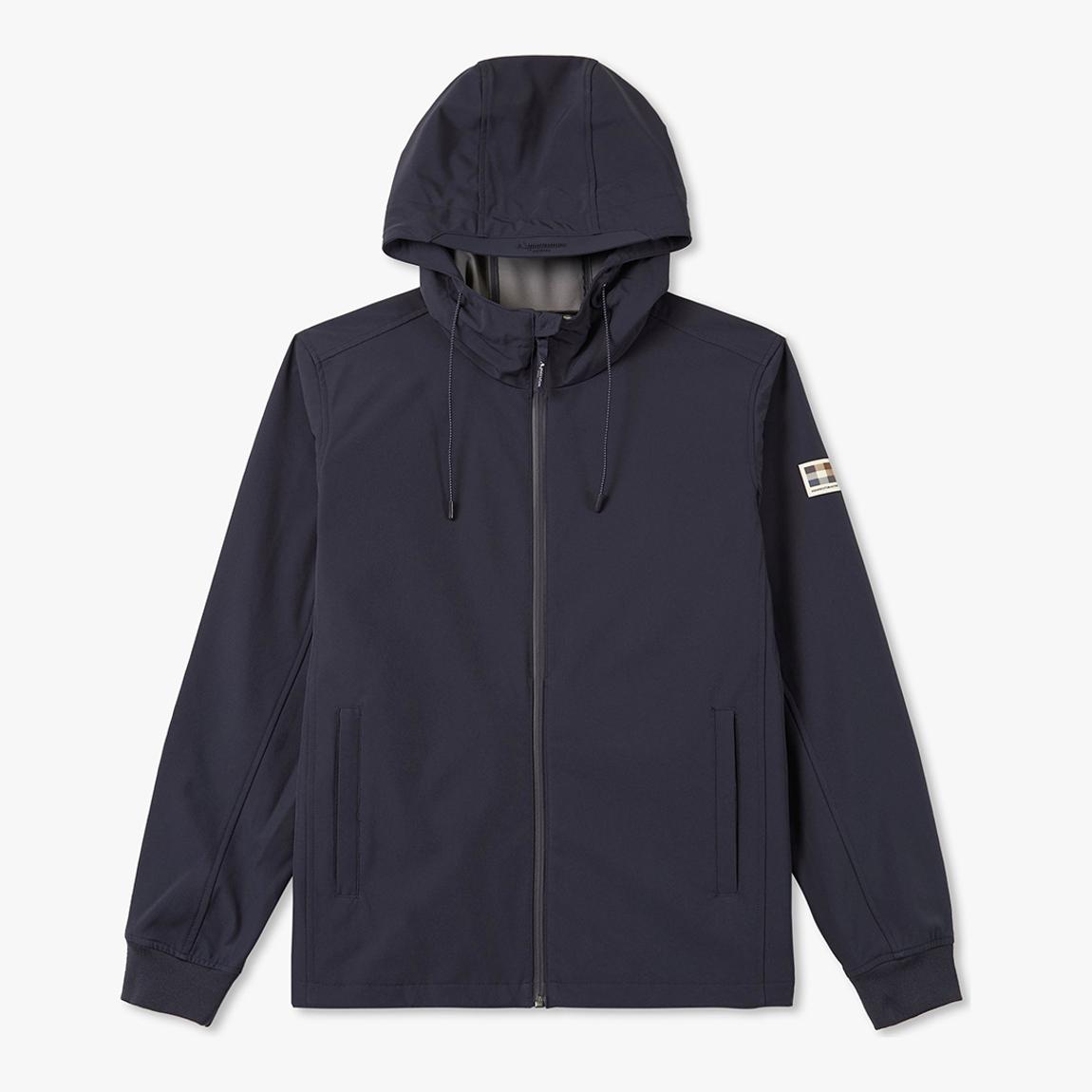 Navy Shell Hybrid Hooded Jacket main product photo