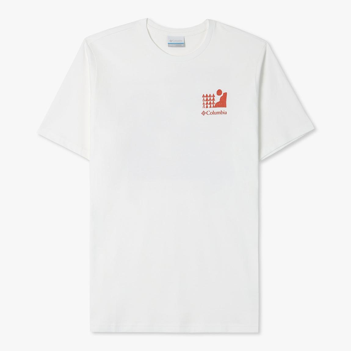 White Explorers Canyon Back SS Tee main product photo