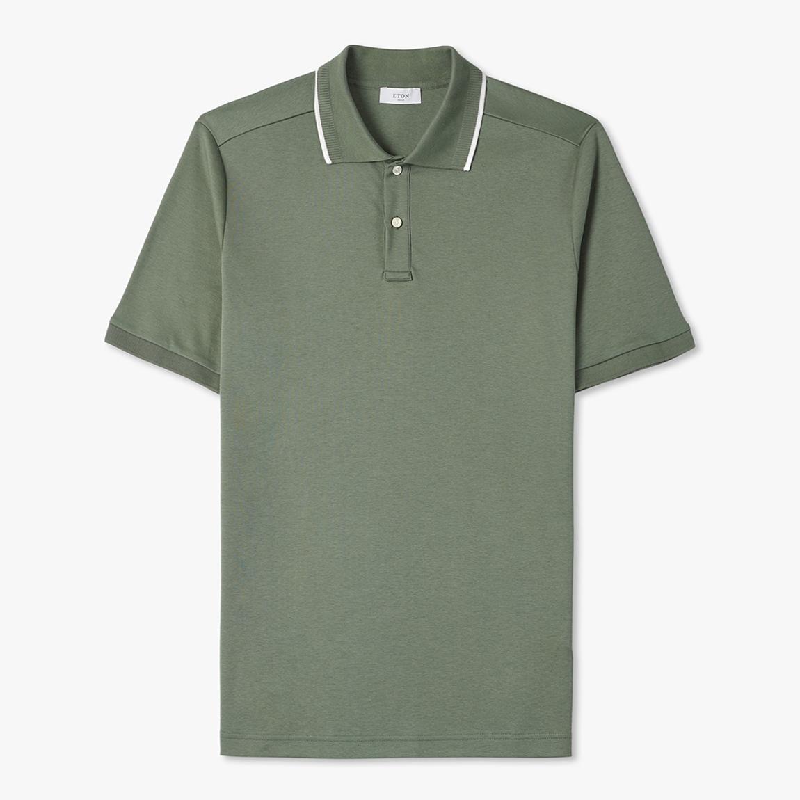 Green Cotton Interlock Polo Shirt main product photo