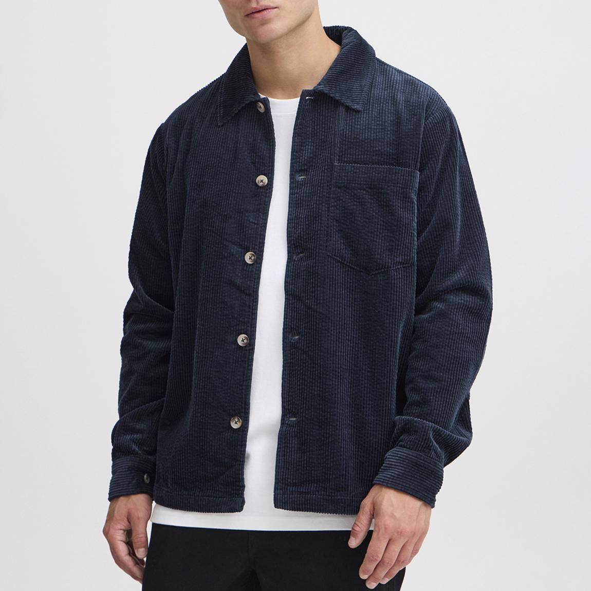 Navy Ingvi Cord Overshirt main product photo