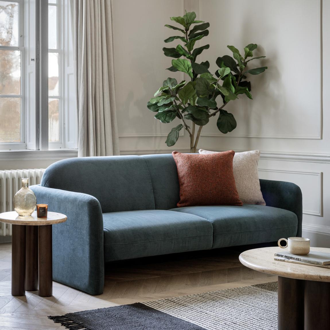 Savona 3 Seater Sofa Dusty Blue main product photo