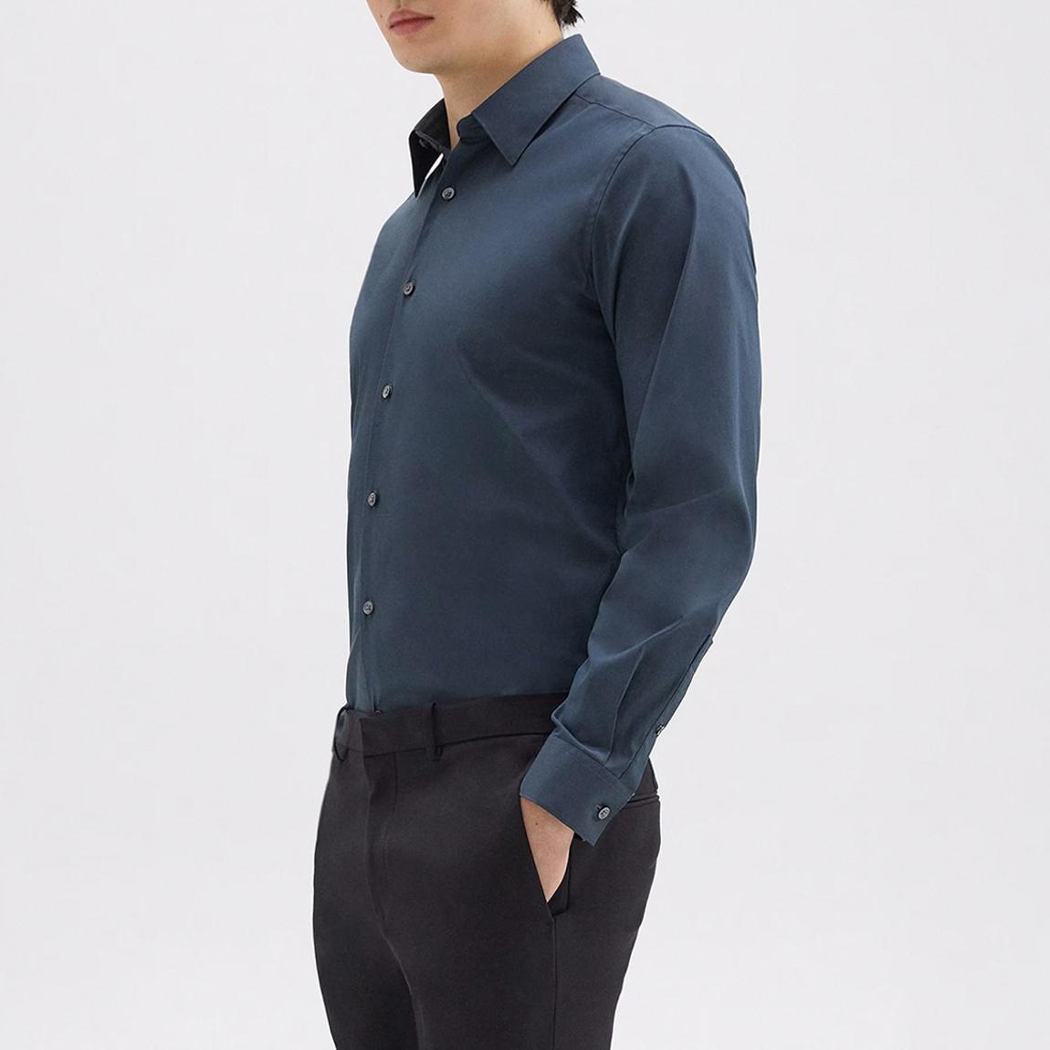 Navy Sylvain Cotton Blend Shirt main product photo