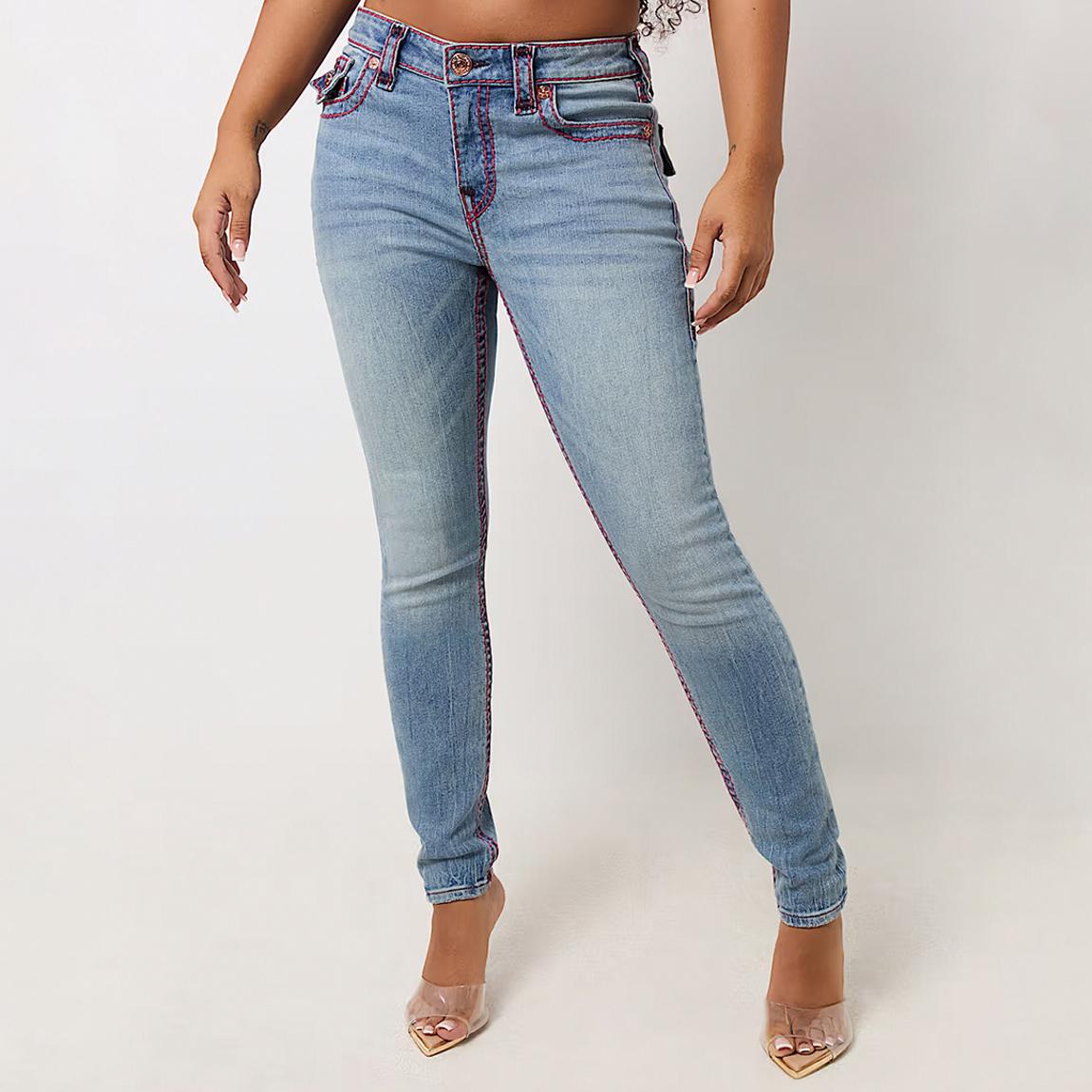 Blue Jennie Mr Skinny Flap Super T Stretch Jeans main product photo