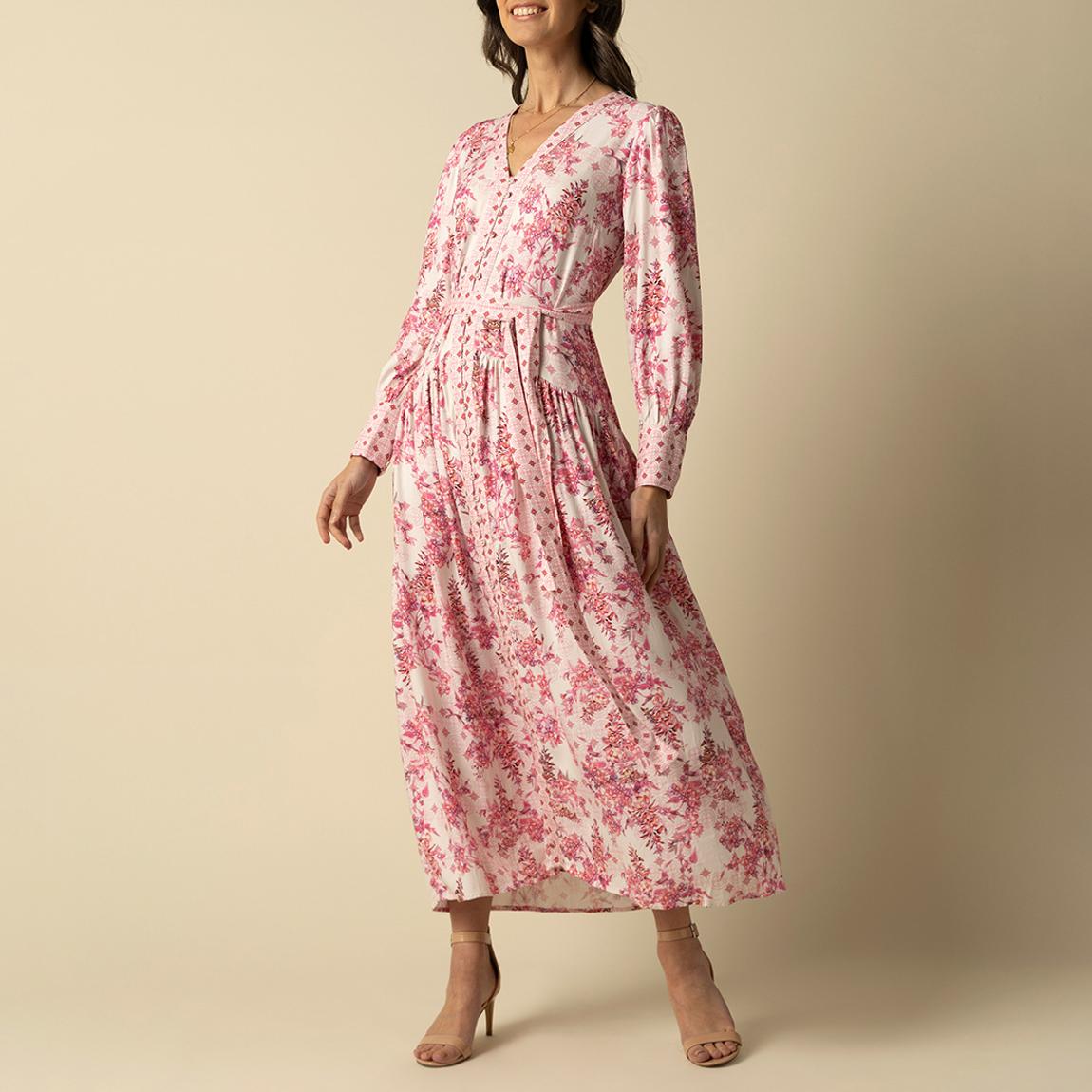Aaliyah Pink Cotton Dress main product photo