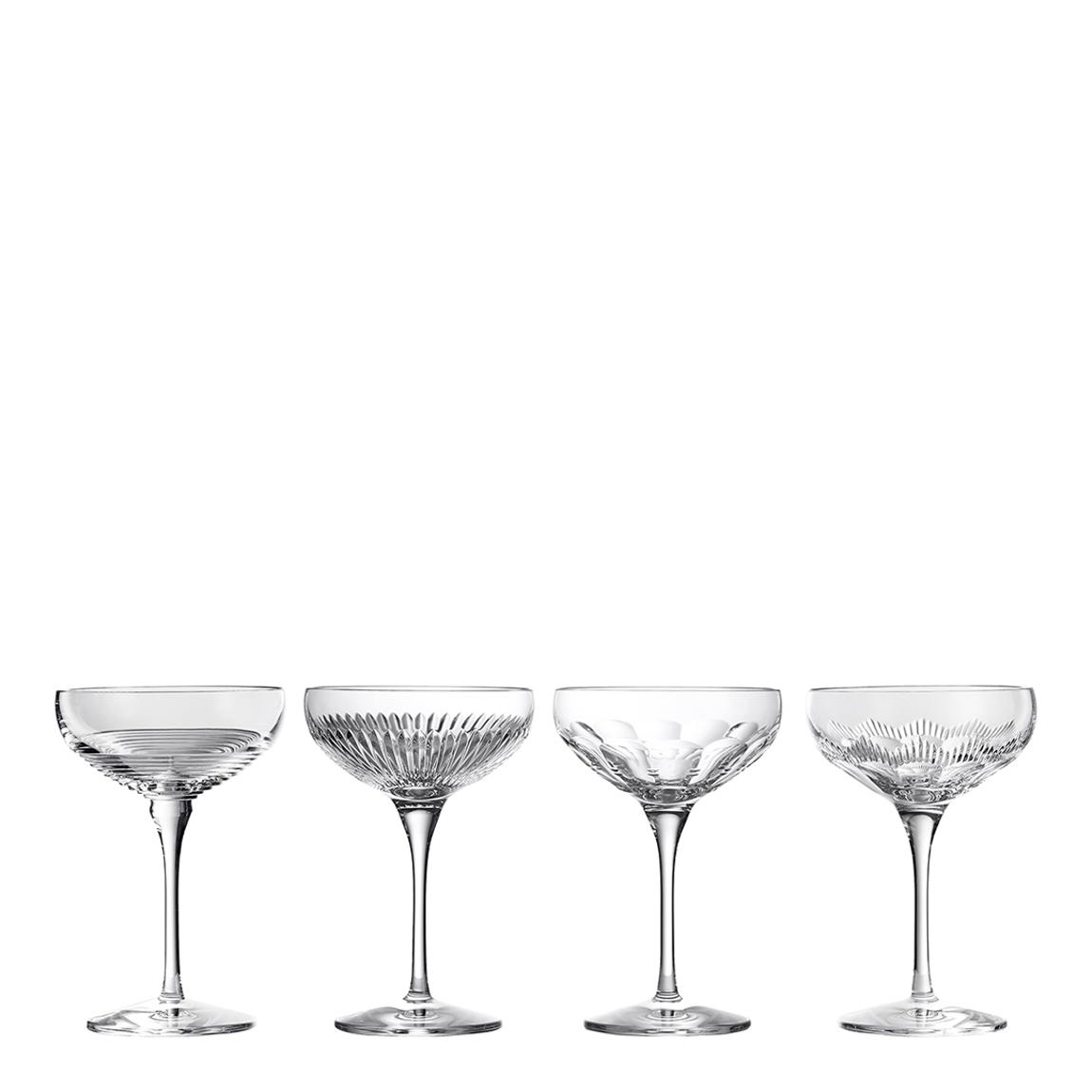 Set of 4 Large Mixed Mixology Coupe Glasses, 280ml main product photo