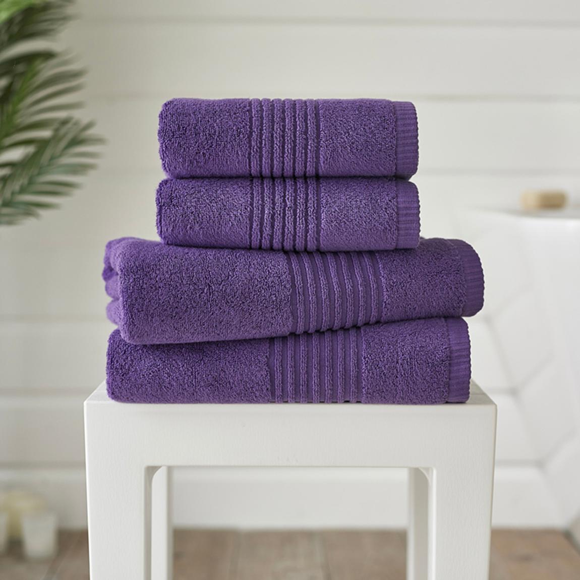 Quik Dri Cotton Hand Towels Pair Purple main product photo