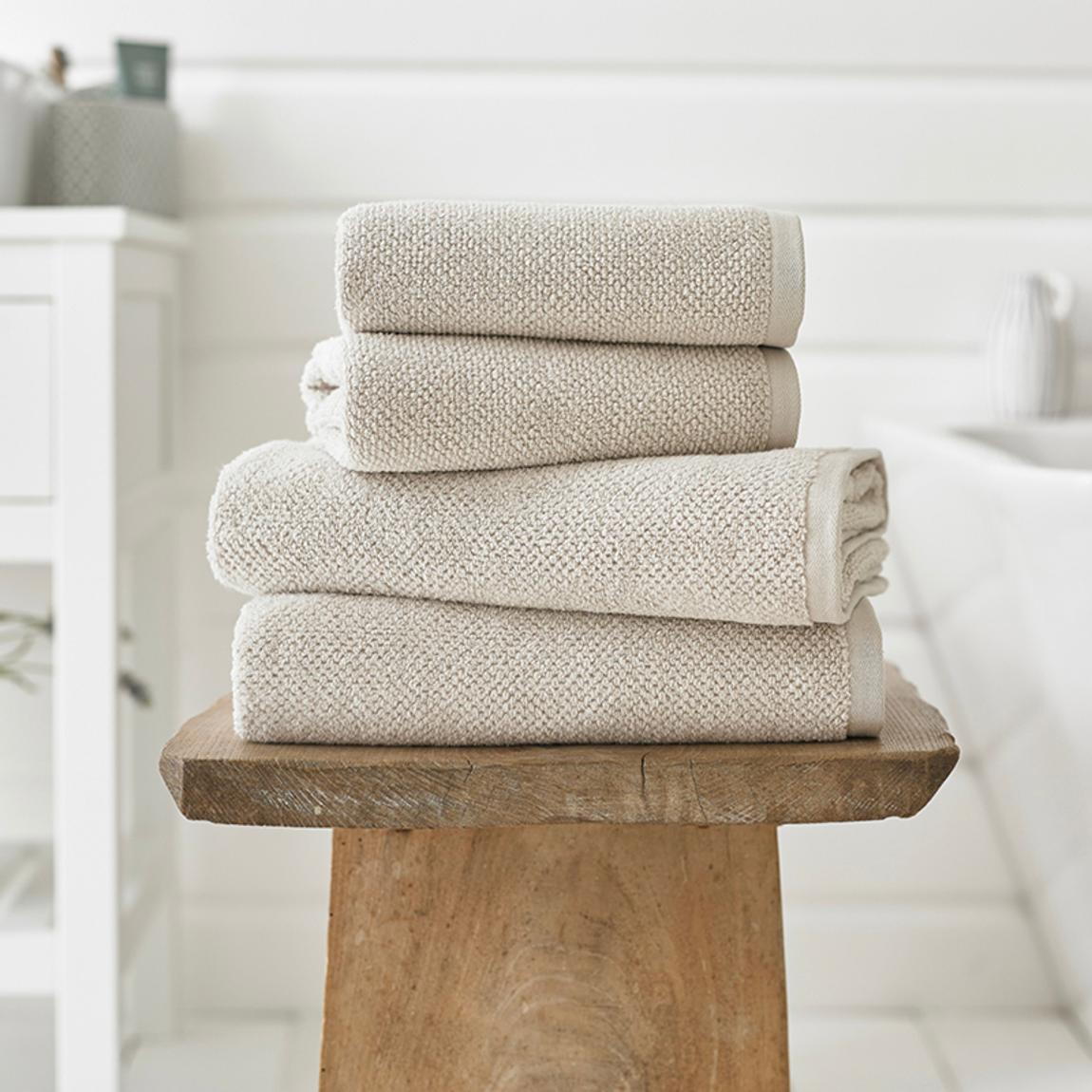Romeo Luxury Textured Quik Dri 100% Cotton Hand Towel Pair Beige main product photo