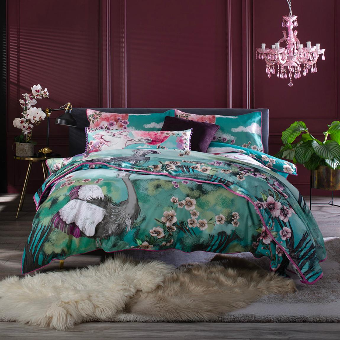 Flight of the Heron 200 Thread Count 100% Cotton Duvet Cover Set Double main product photo