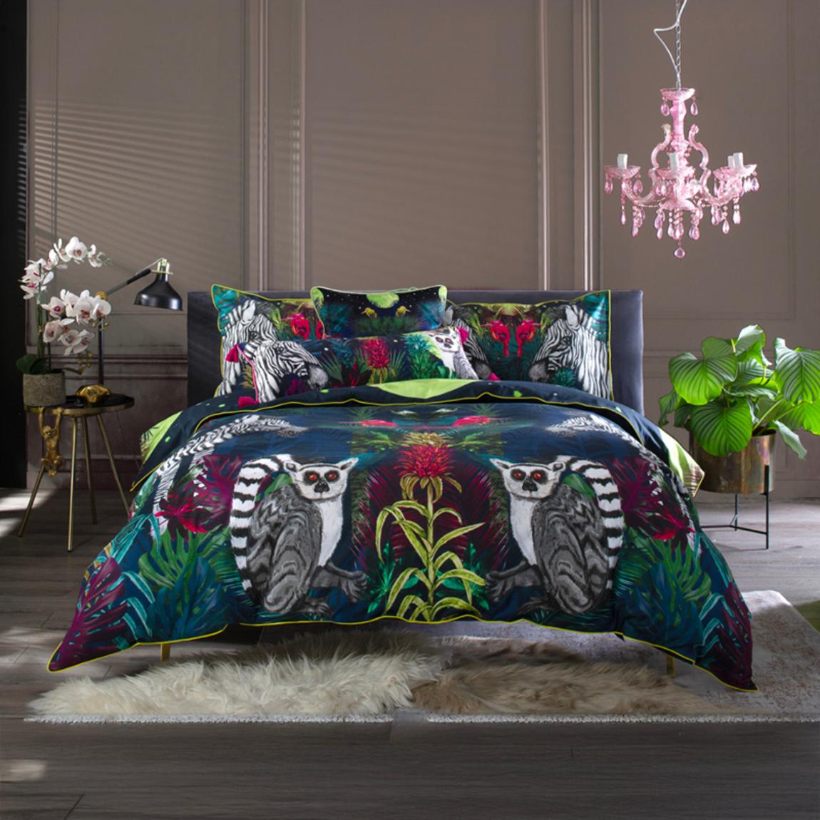 Under the Neon Moon 200 Thread Count 100% Cotton Duvet Cover Set Double main product photo