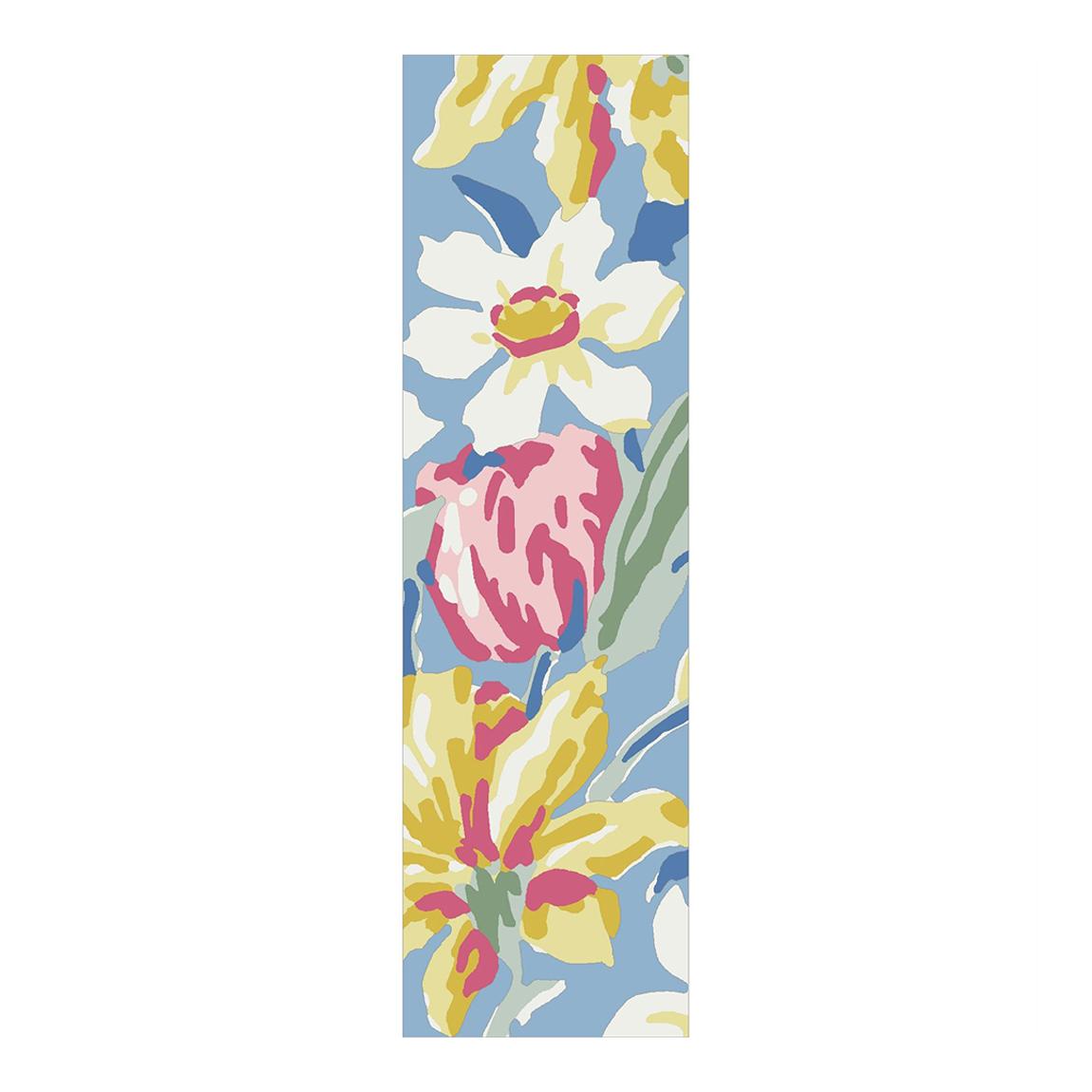 Laura Ashley Tulips Rug 082208 67x230cm Runner Rug, China Blue main product photo