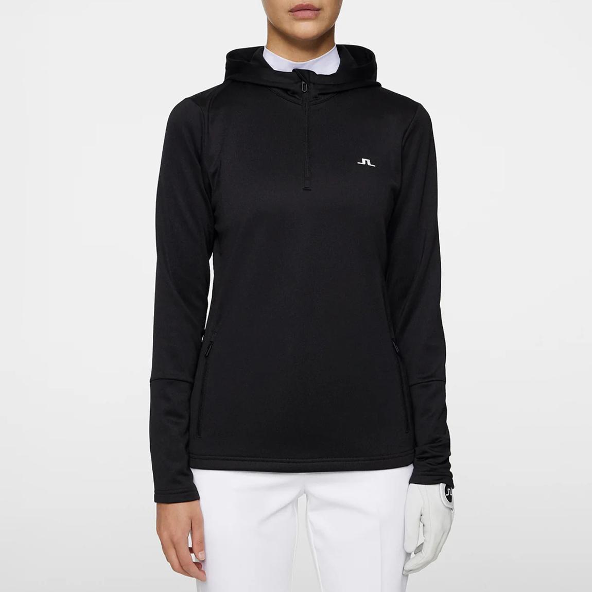 Black Aerial Quarter Zip Hood main product photo