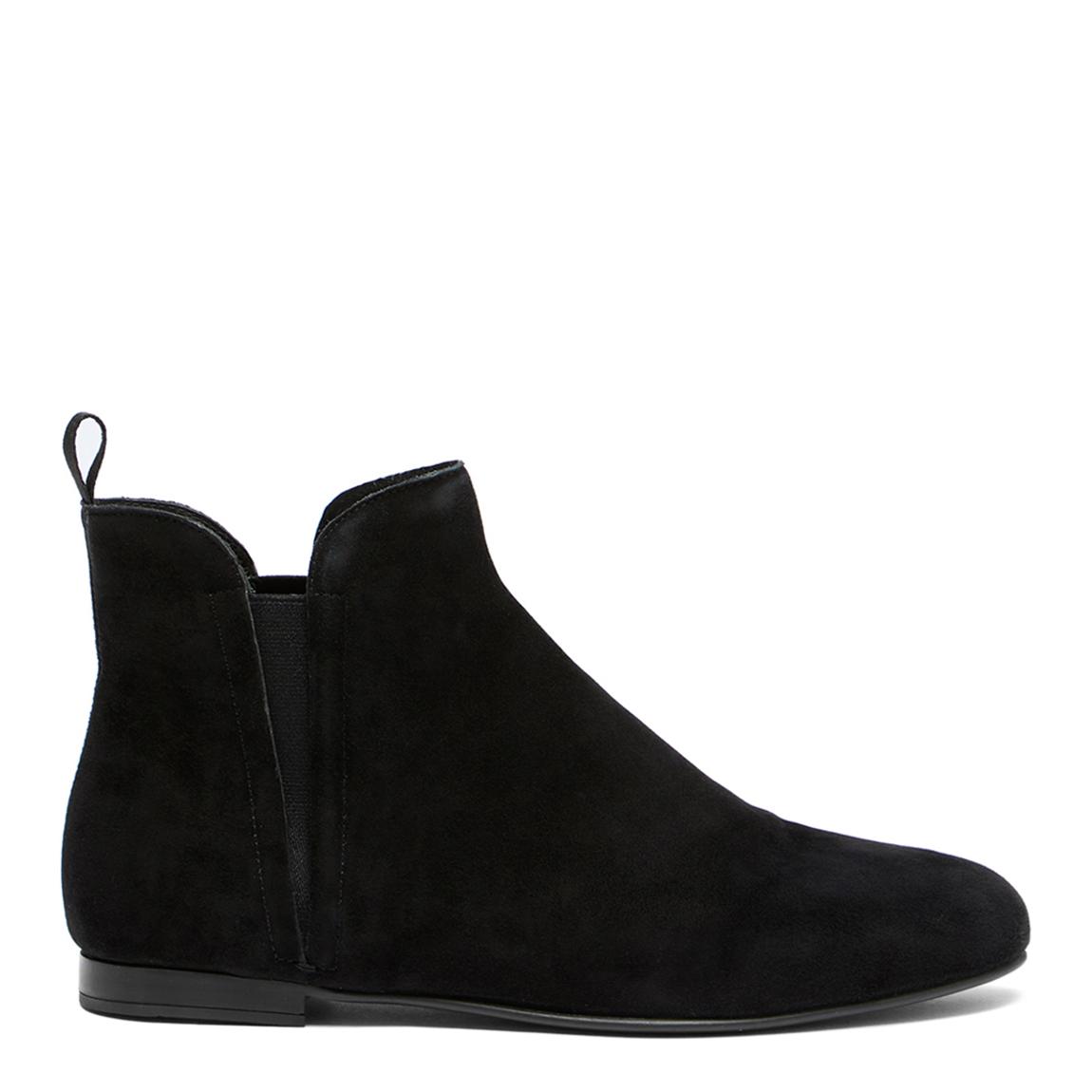 Women's Black Swan Suede Ankle Boots main product photo