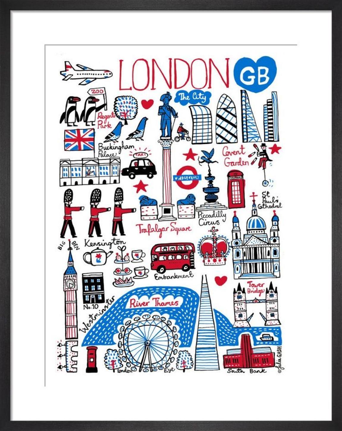 London Cityscape Framed Art Print by Julia Gash 55x41cm main product photo