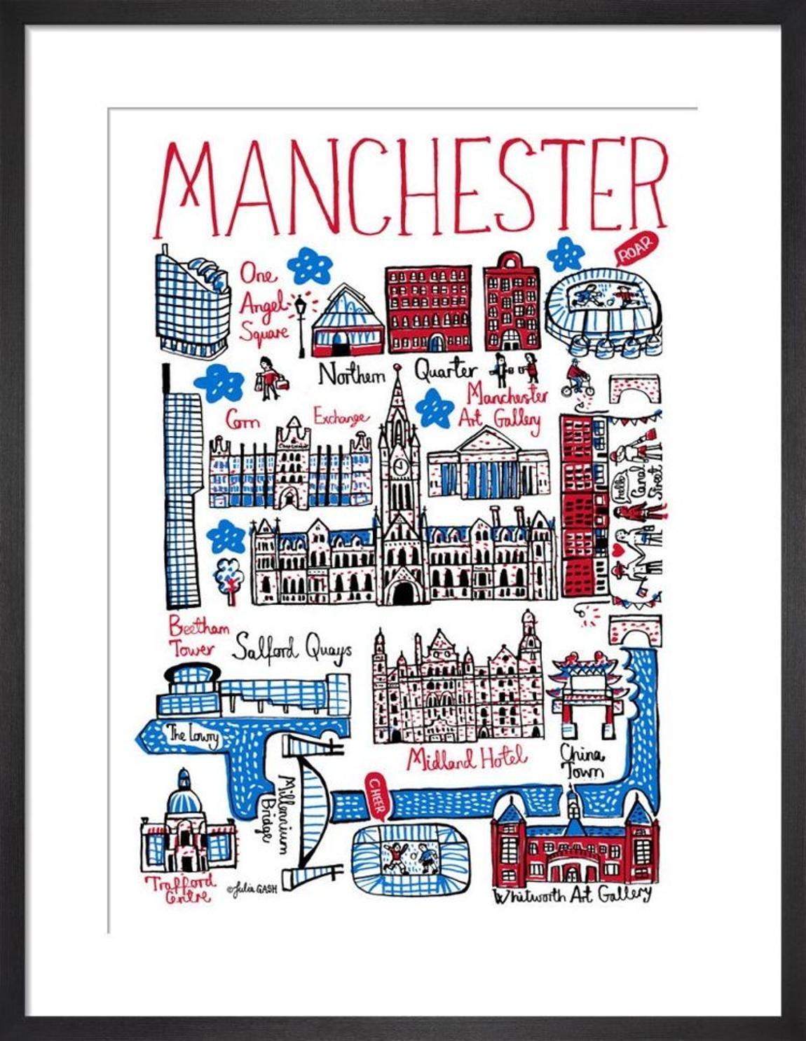 Manchester Cityscape by Julia Gash 55x41cm main product photo