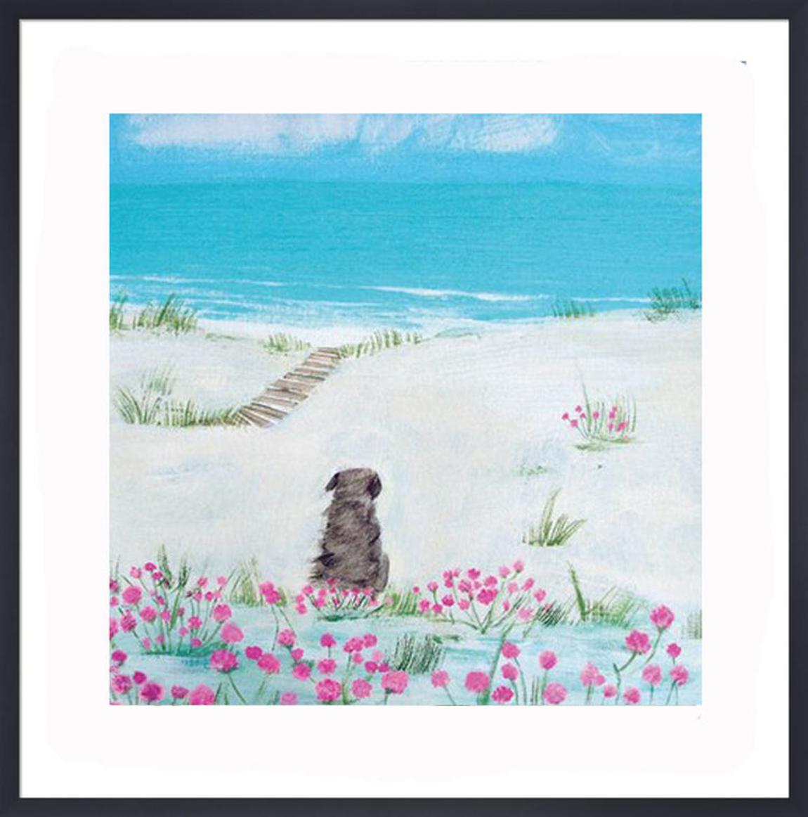 Sea Pinks Framed Art Print by Hannah Cole 31x31cm main product photo