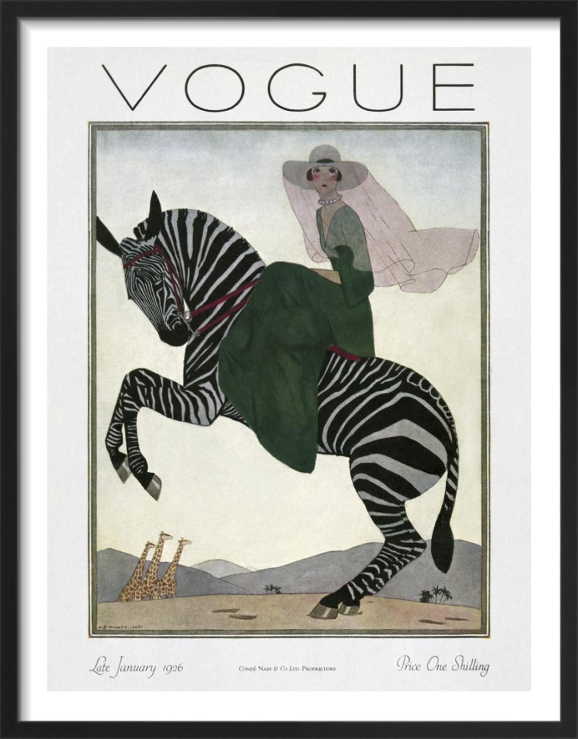 Vogue Late January 1926 Framed Art Print by Andre Edouard Marty 55x45cm main product photo