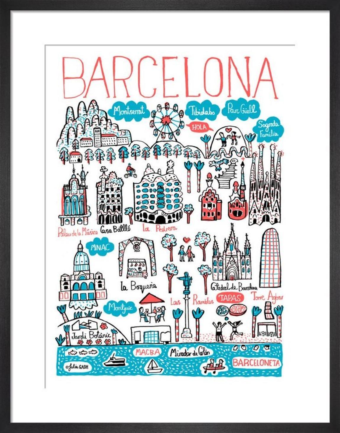 Barcelona Cityscape by Julia Gash 55x41cm main product photo