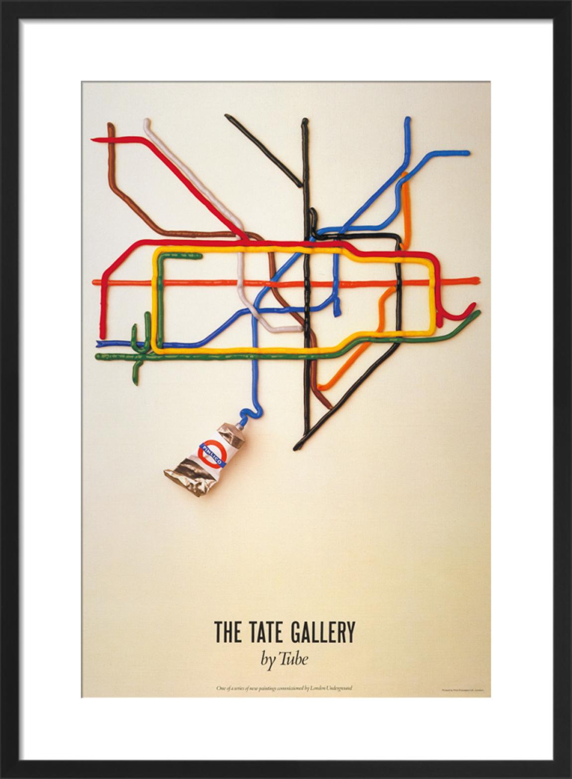 Tate Gallery by tube, 1986 Framed Art Print by Fine White Line 55x42cm main product photo