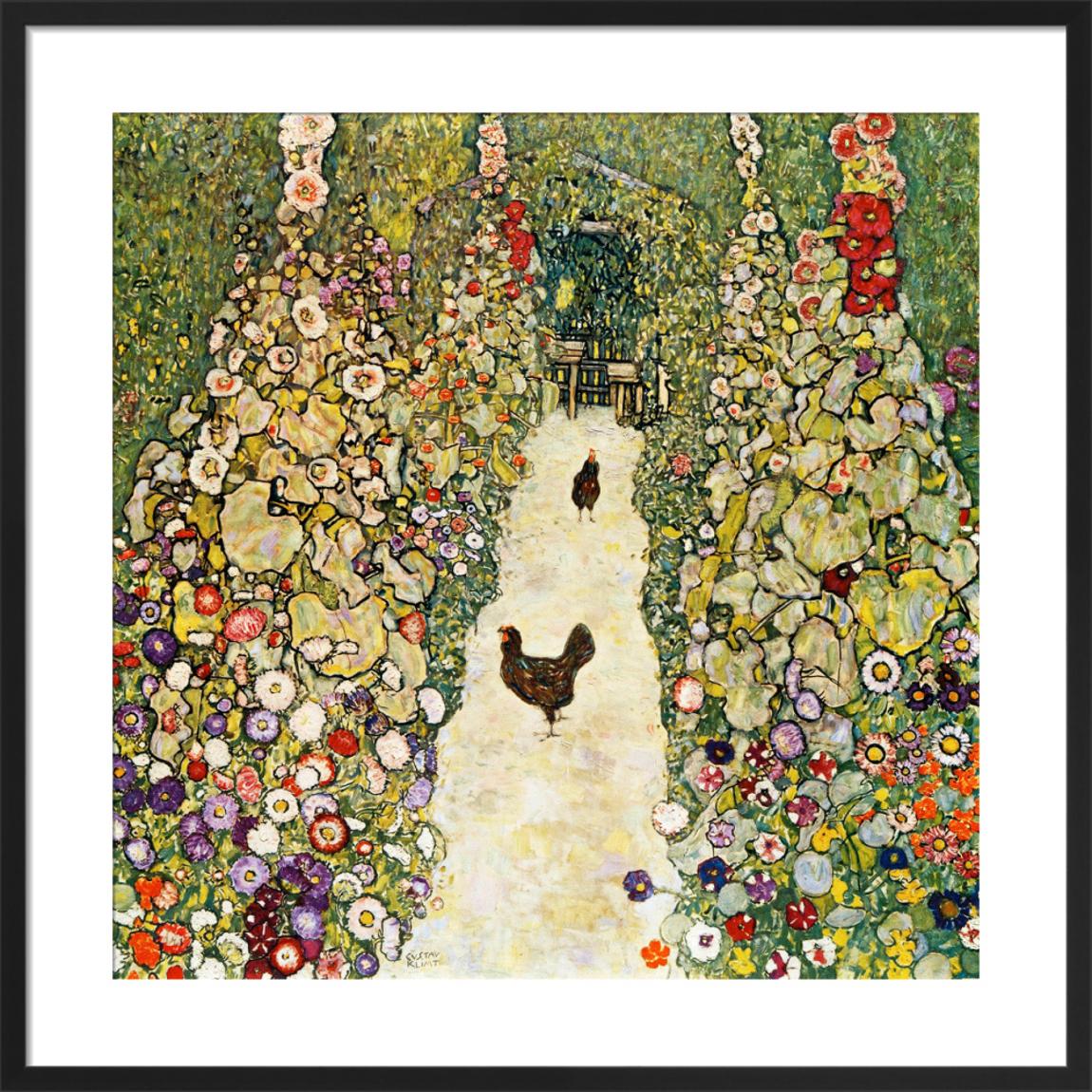 Garden Path with Chickens, 1916 Framed Art Print by Gustav Klimt 55x55cm main product photo