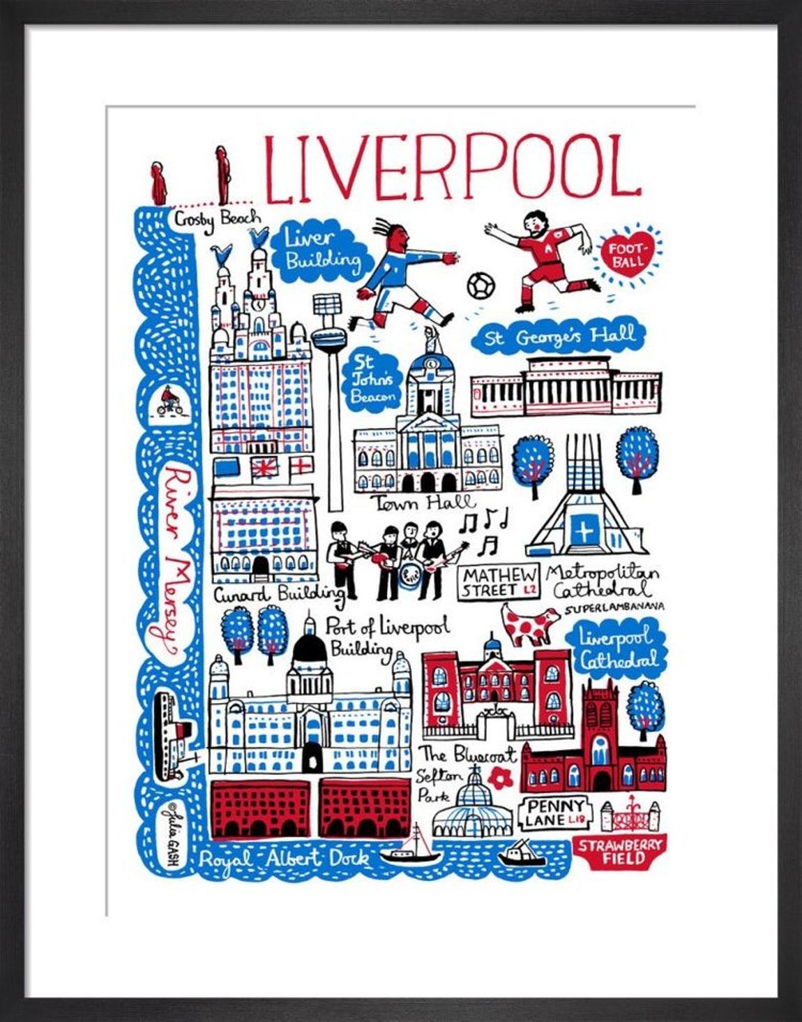 Liverpool Cityscape by Julia Gash 39x31cm main product photo