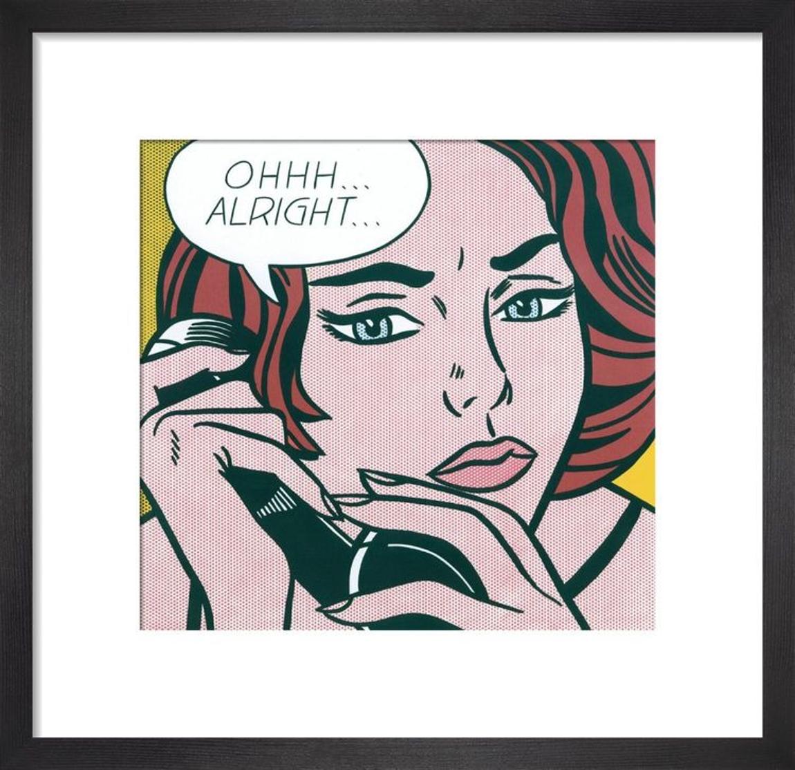 Ohhh...Alright..., 1964 Framed Art Print by Roy Lichtenstein 33x33cm main product photo