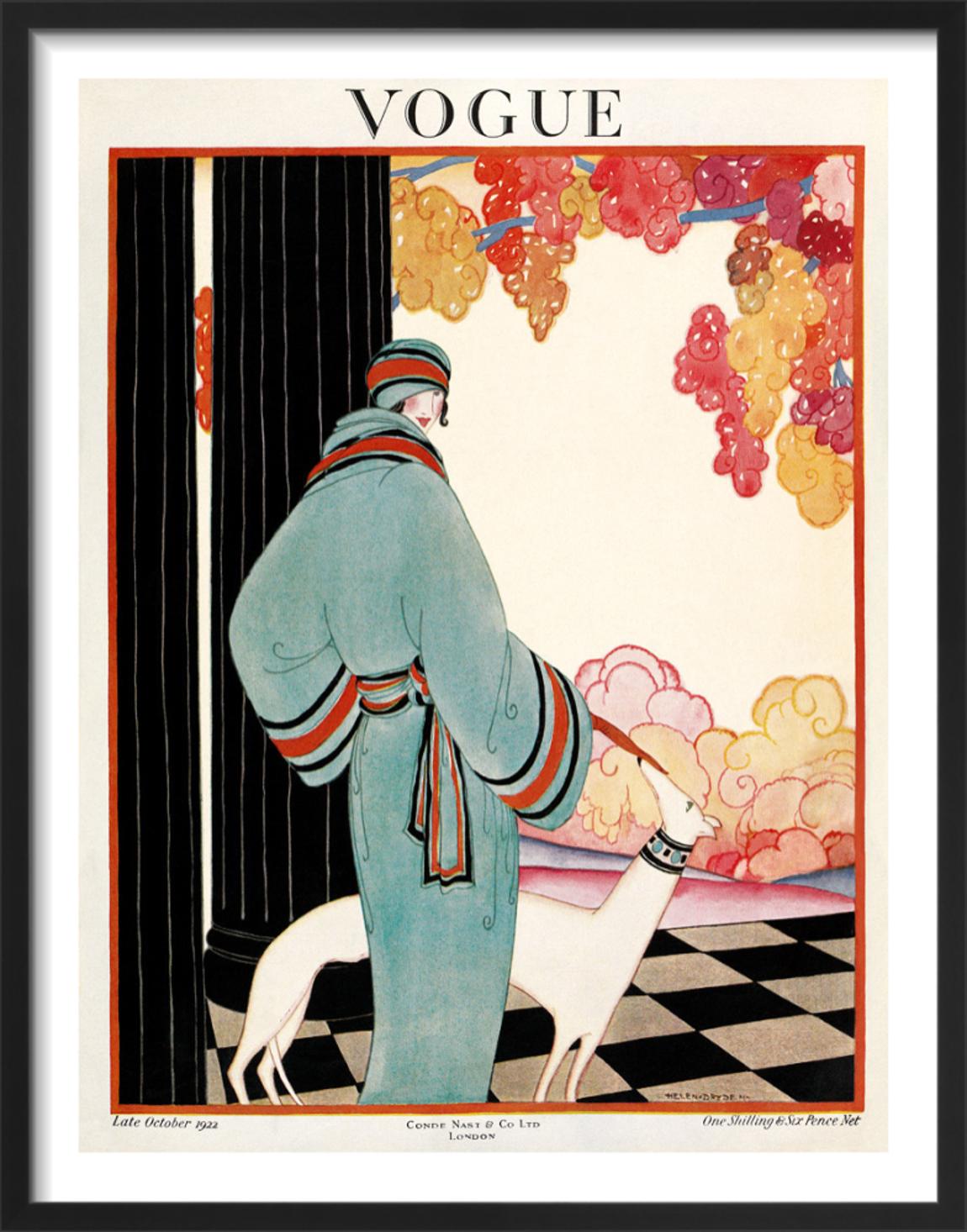 Vogue Late October 1922 Framed Art Print by Helen Dryden 39x31cm main product photo