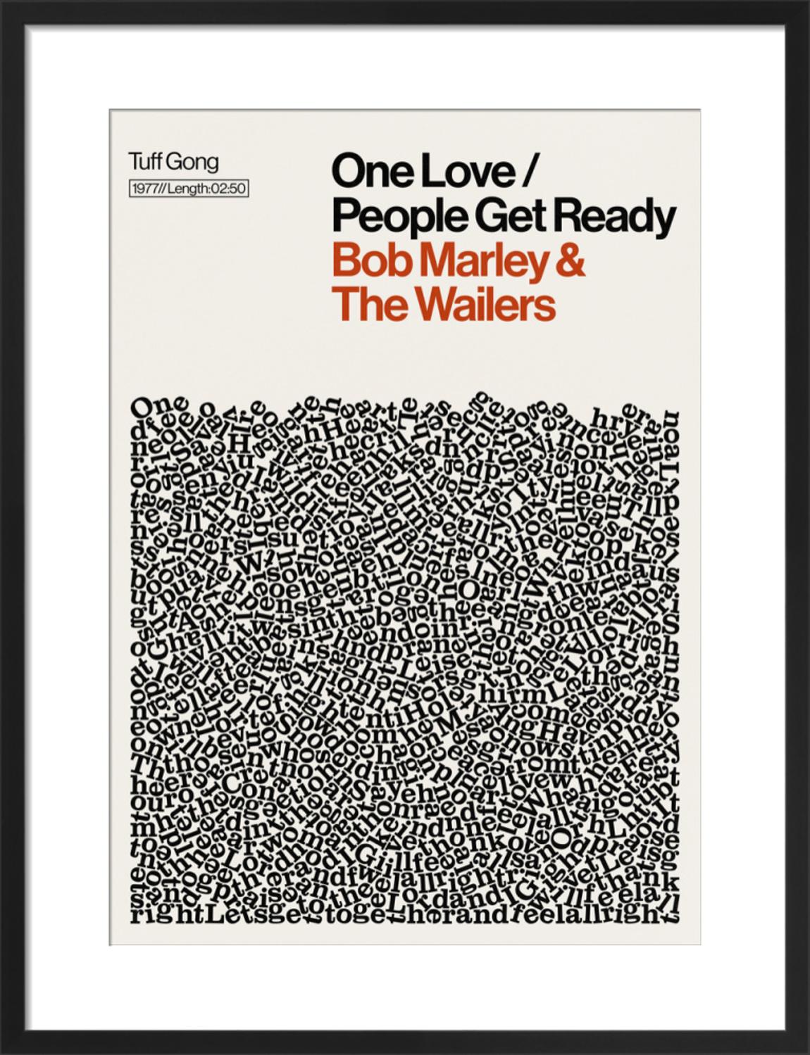 One Love - Bob Marley and the Wailers Framed Art Print by Reign & Hail 39x31cm main product photo