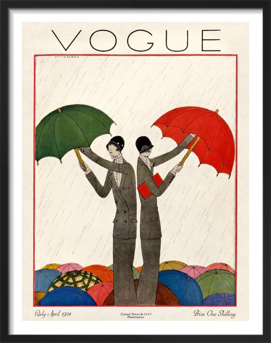 Vogue Early April 1924 Framed Art Print by Harriet Meserole 39x31cm main product photo