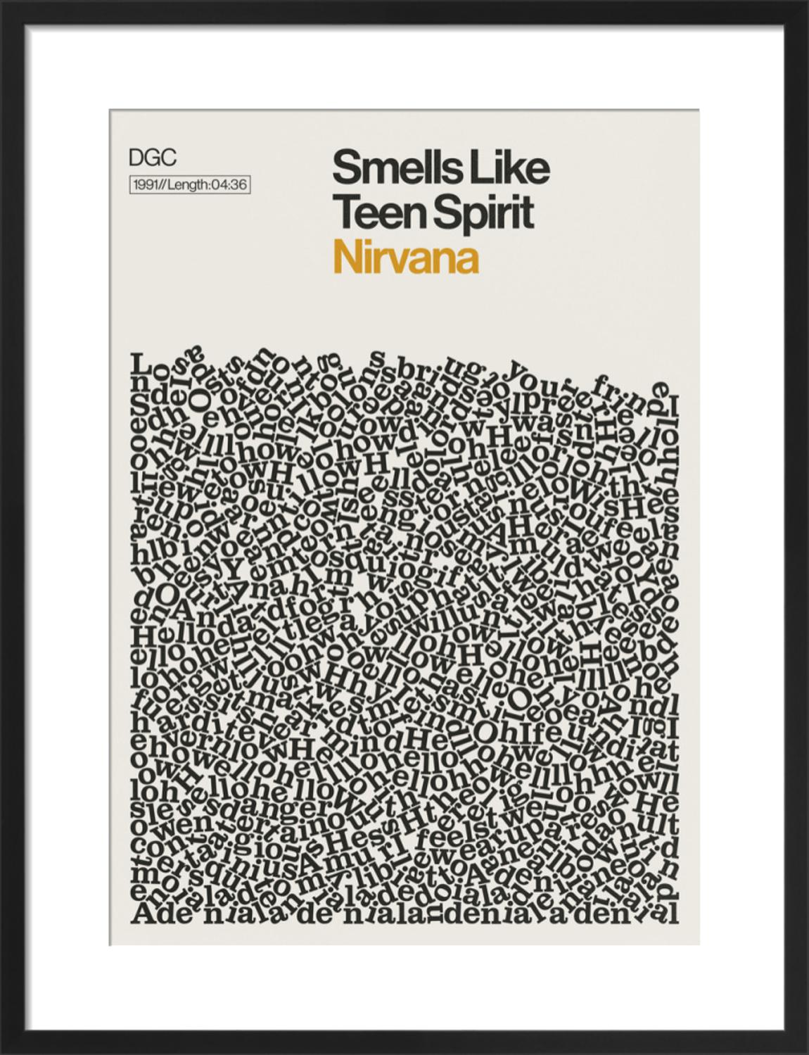 Smells Like Teen Spirit - Nirvana Framed Art Print by Reign & Hail 39x31cm main product photo