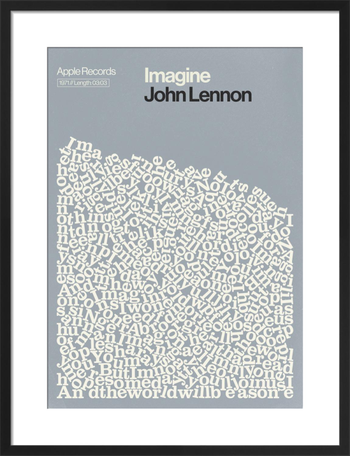 Imagine - John Lennon Framed Art Print by Reign & Hail 39x31cm main product photo