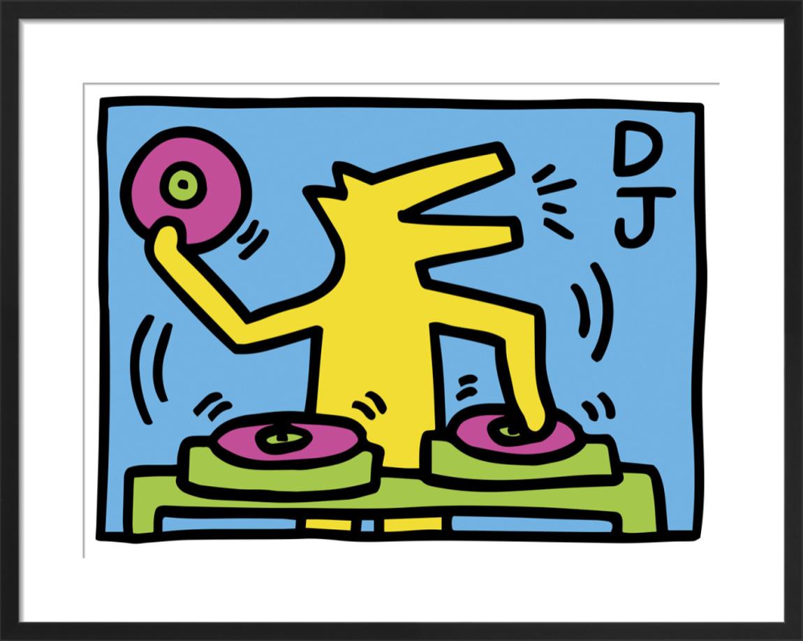 Untitled (DJ), 1983 Framed Art Print by Keith Haring 45x55cm main product photo