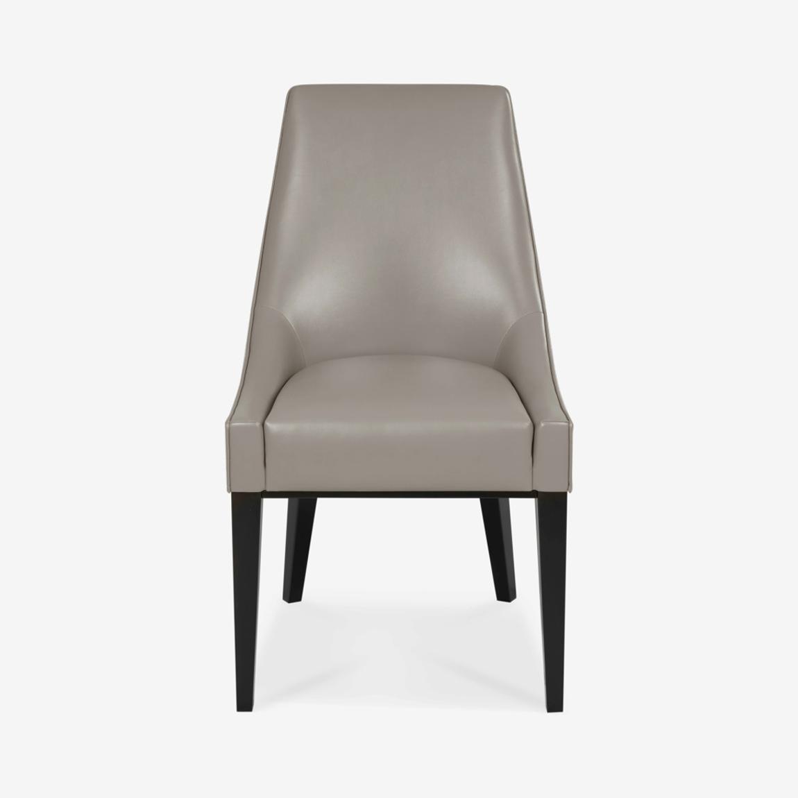 Juliette Dining Chair in Courier Cement Faux Leather & Ebony Light Wood main product photo