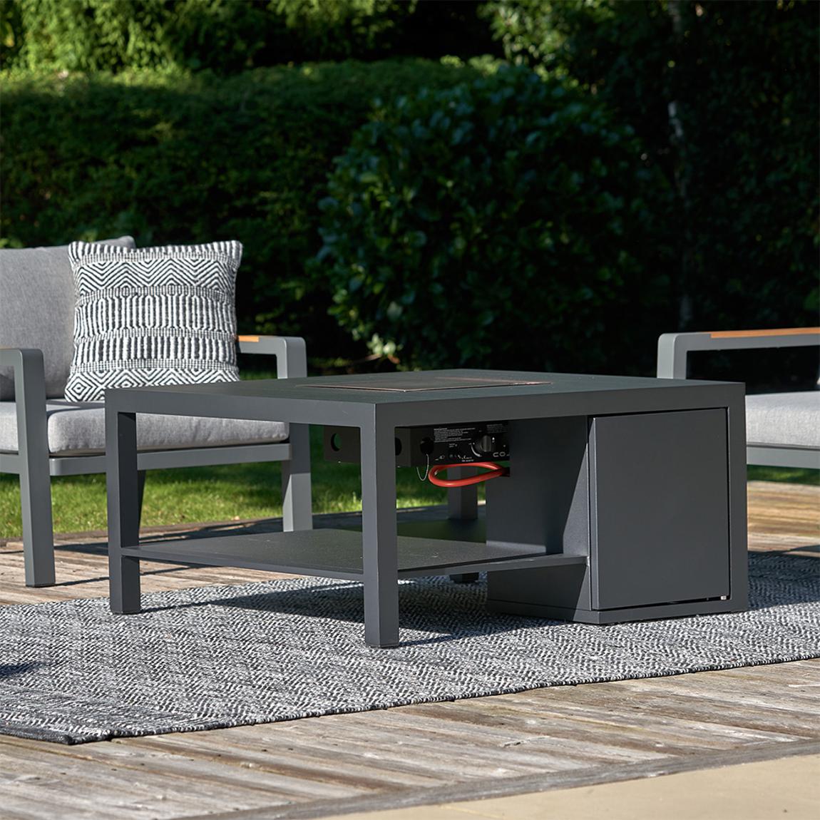 Cosiflow 100cm Square Anthracite Fire Pit Table main product photo