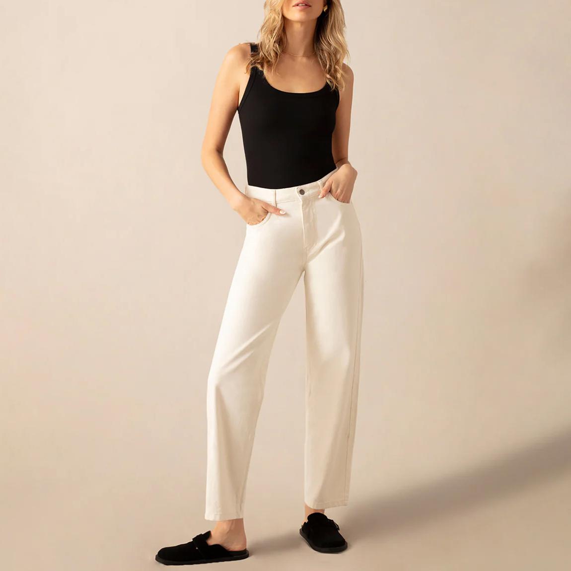 Ecru Straight Jeans main product photo