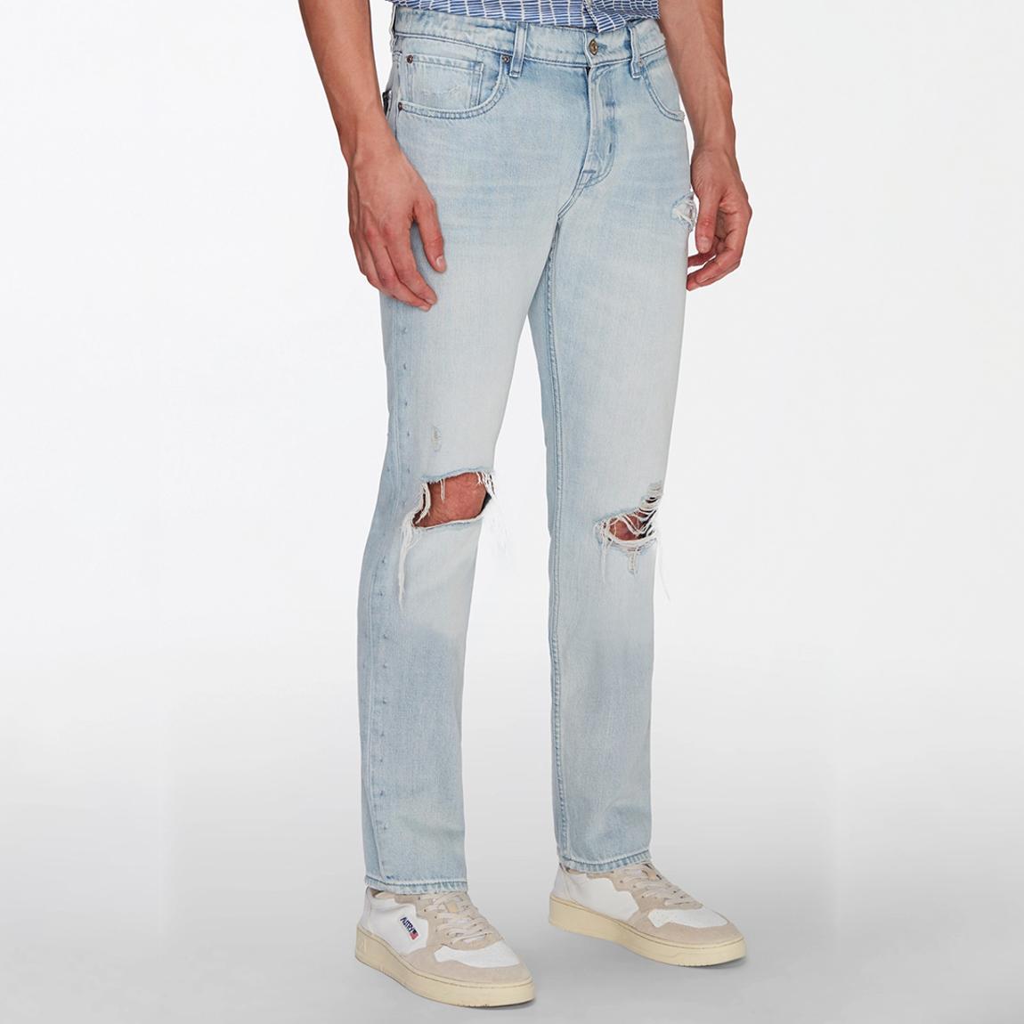 Light Blue Straight Distressed Jeans main product photo