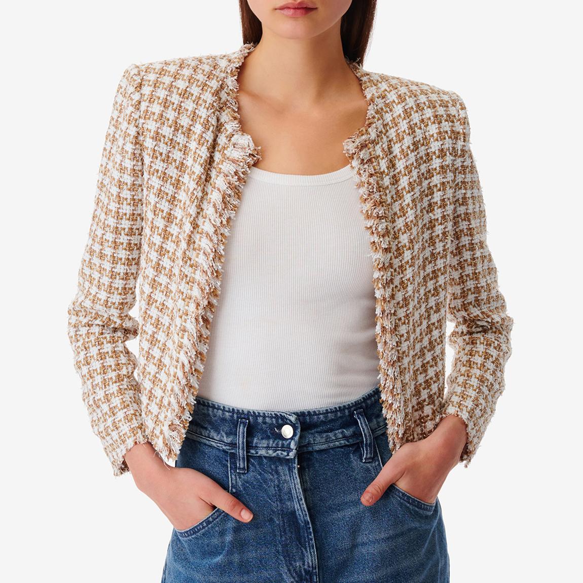 Tan/Ivory Giovana Woven Jacket main product photo