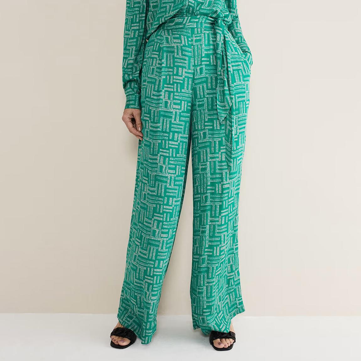 Green Hatty Wide Leg Trousers main product photo