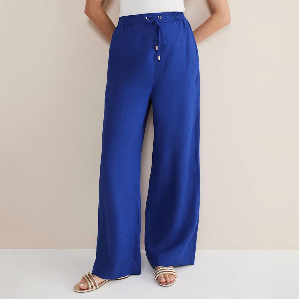Lolita Linen Trouser Cobalt main product photo