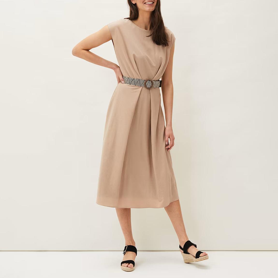 Stone Jenna Plain Belted Dress main product photo