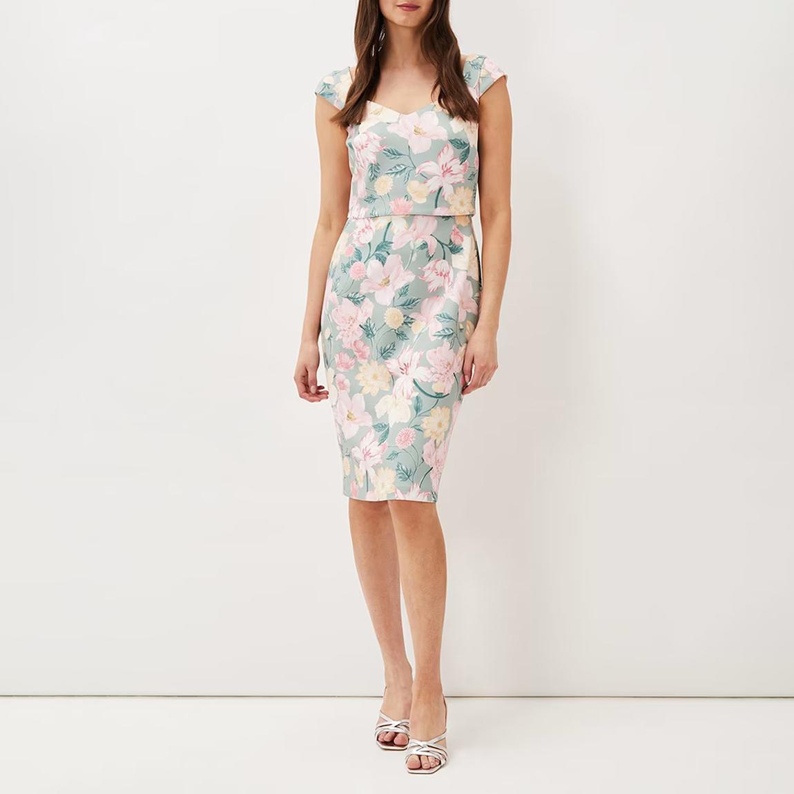 Sage Jessia Floral Scuba Dress main product photo