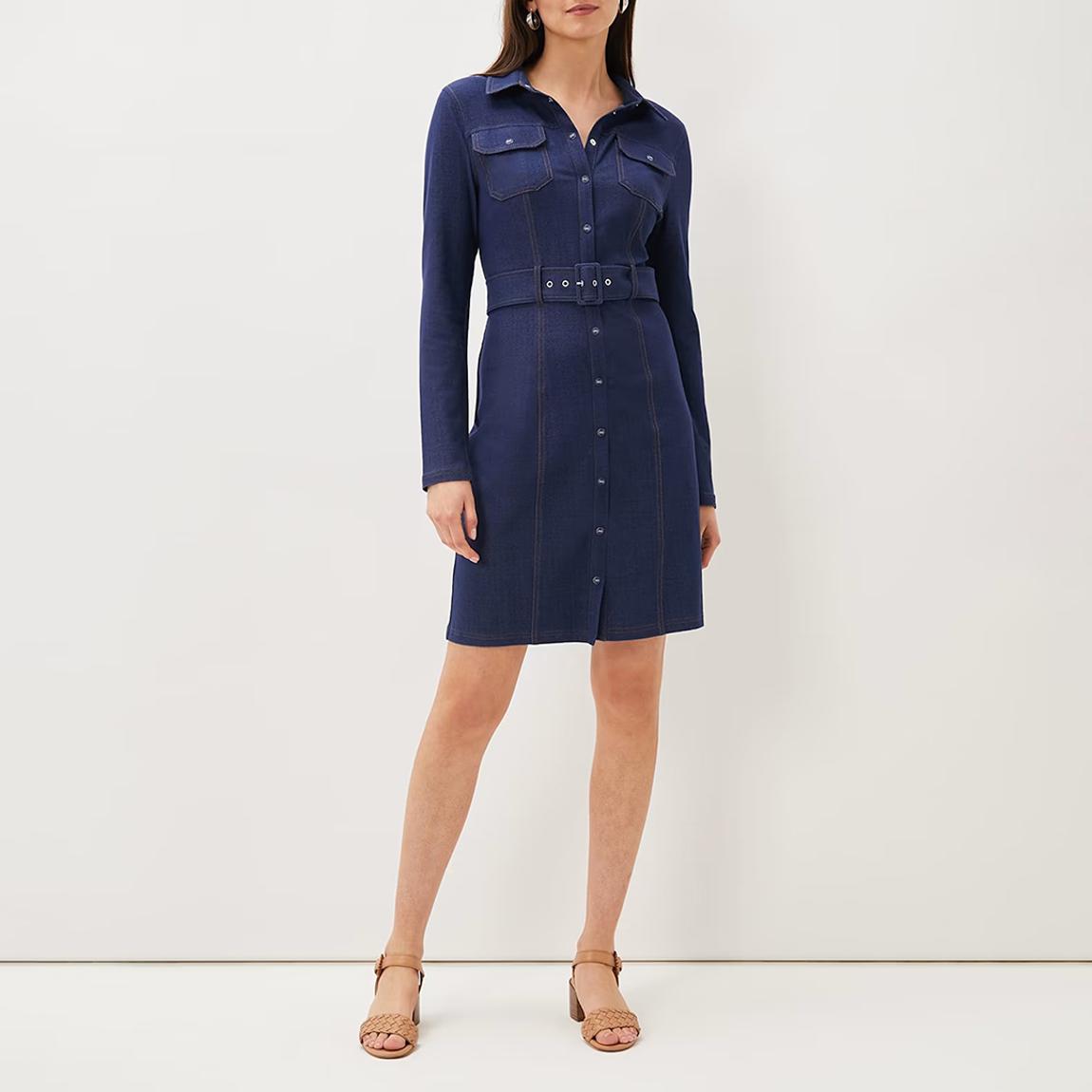 Phase Eight Indigo Kathryn Denim Dress - BrandAlley