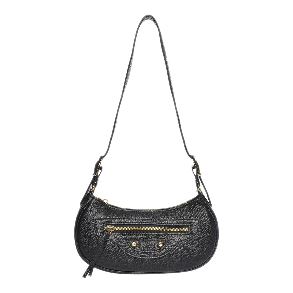 Black Leather Shoulder bag main product photo