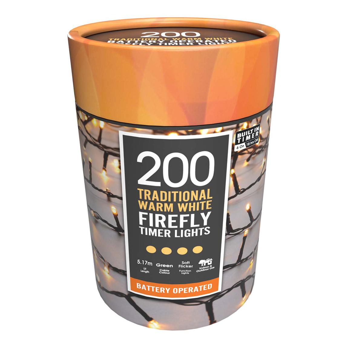 200 Timer Firefly Lights, Warm White main product photo