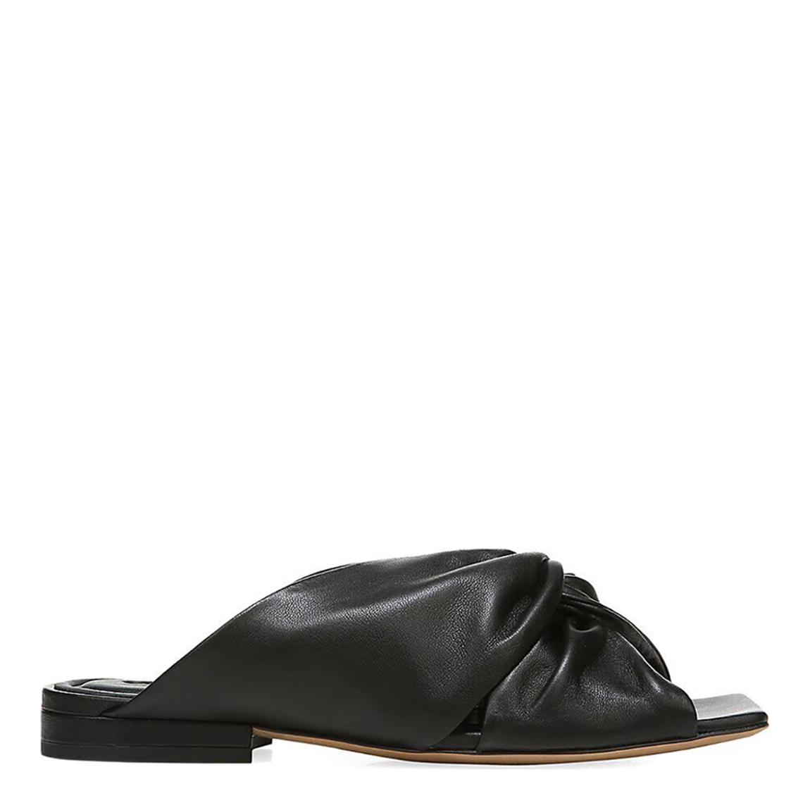 Women's Black Zoya Leather Sandals main product photo